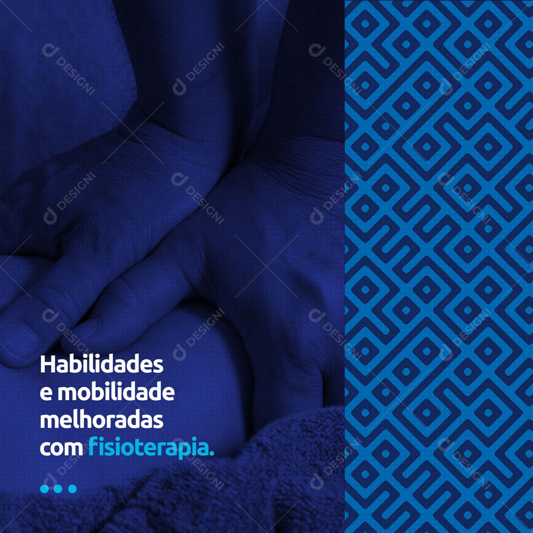 Habilidades e Mobilidade Melhoradas Com Fisioterapia Social Media PSD Editável