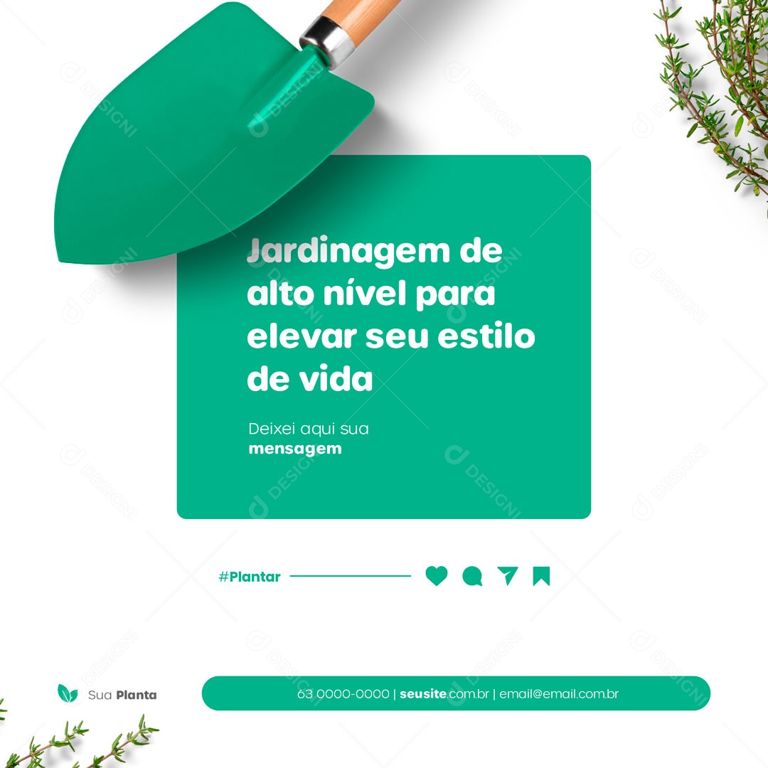 Jardinagem de Alto Nível Para Elevar Seu Estilo de Vida Social Media PSD Editável
