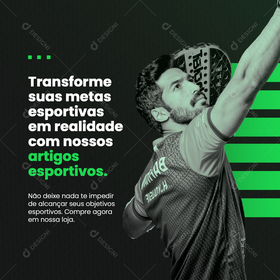 Loja de Artigos Esportivos Social Media PSD Editável