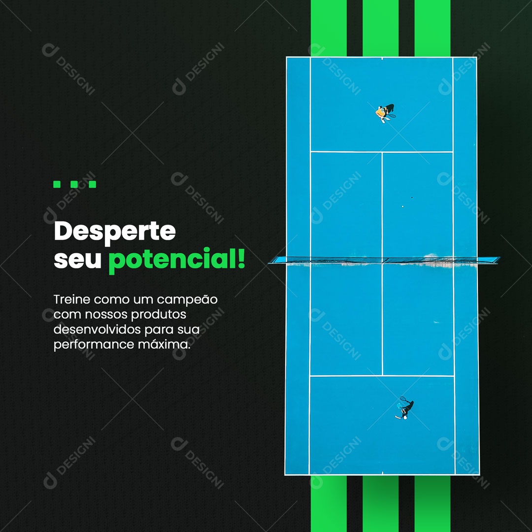 Loja de Artigos Esportivos Desperte Seu Potencial! Social Media PSD Editável