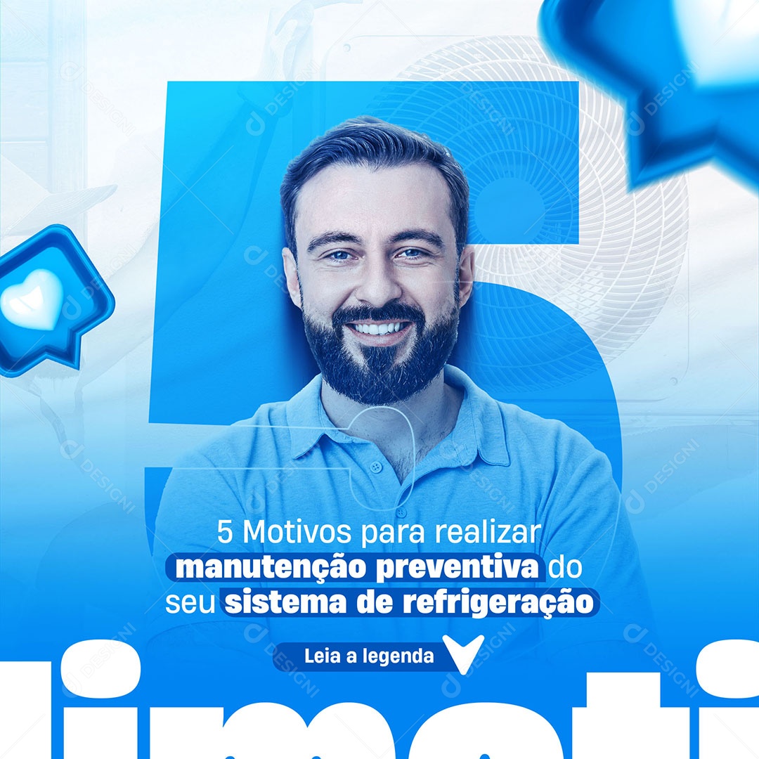 Ar Condicionado 5 Motivos para Realizar Manutenção Preventiva Social Media PSD Editável