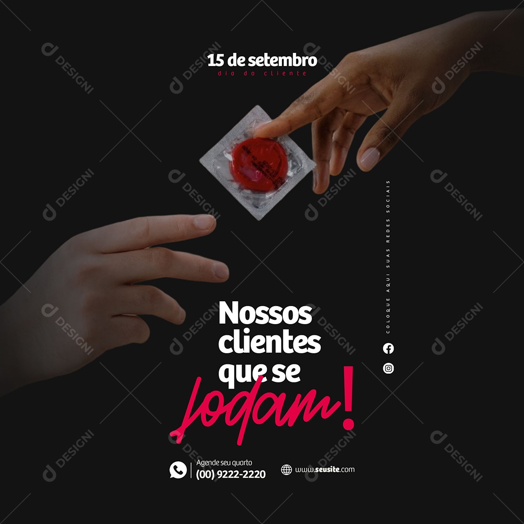 Nossos Clientes que se Fodam! Motel Social Media PSD Editável