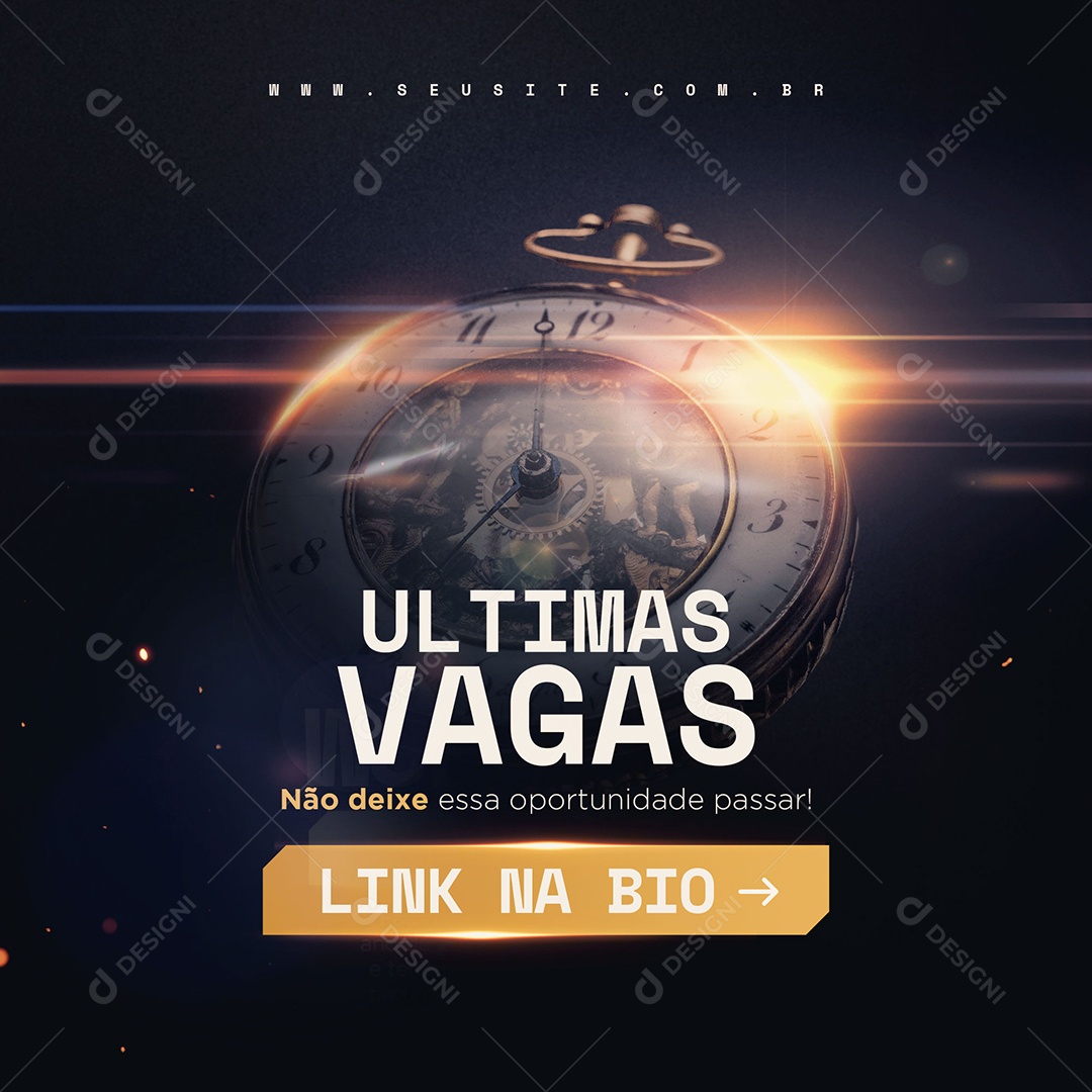 Ultimas Vagas Workshop Social Media PSD Editável