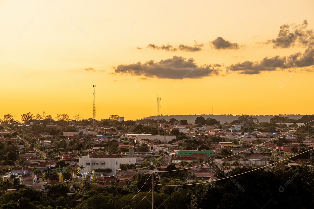 Linda cidade vista aérea