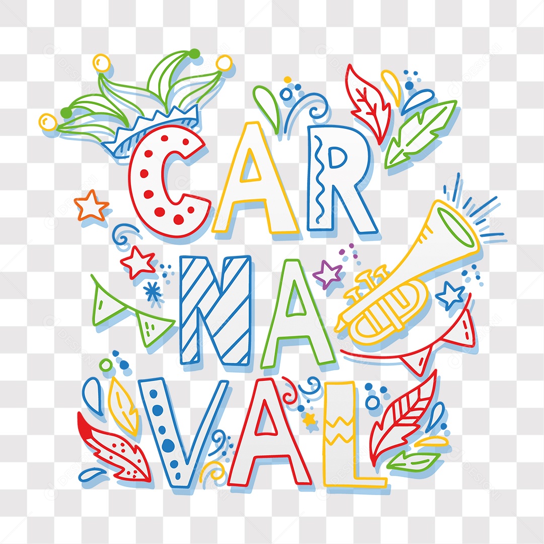 Lettering Carnaval EPS + PNG