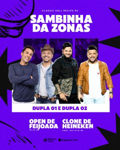 Sambinha da Zonas Open de Feijoada Clone de Heineken Samba Flyer Social Media PSD Editável