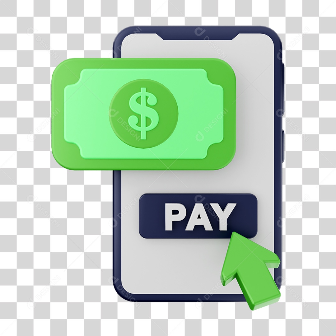 Elemento 3D Ícone de Pagamento PNG Transparente