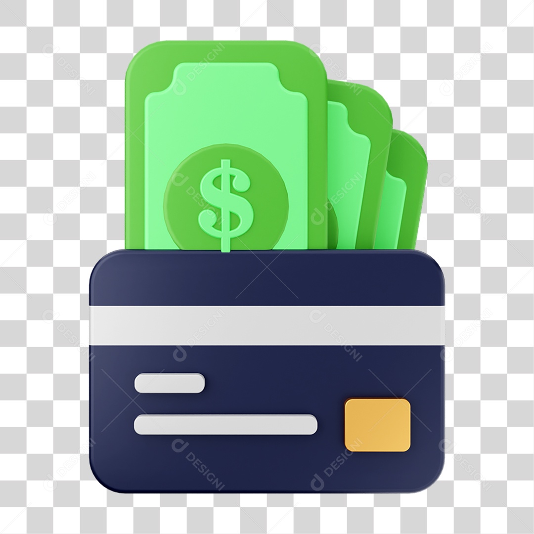 Elemento 3D Ícone de Pagamento PNG Transparente