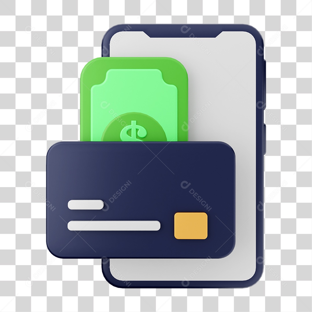 Elemento 3D Ícone de Pagamento PNG Transparente