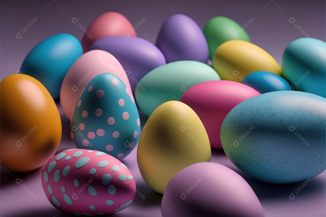 Ovos de páscoa coloridos escondidos na grama no jardim do quintal da casa, celebração da páscoa