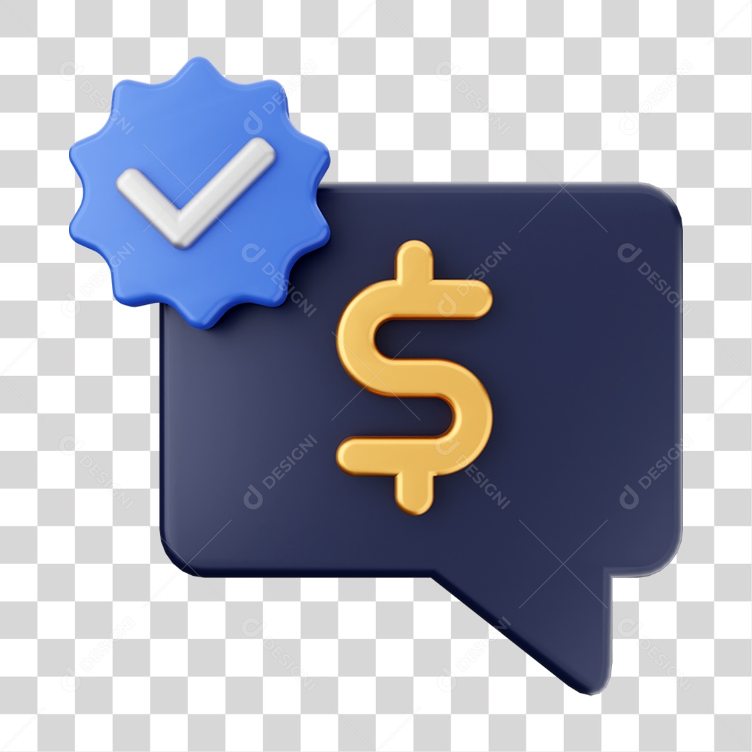 Elemento 3D Ícone de Pagamento PNG Transparente