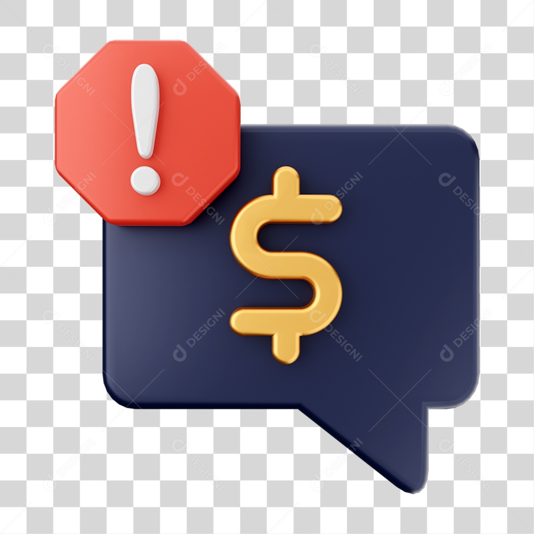 Elemento 3D Ícone de Pagamento PNG Transparente