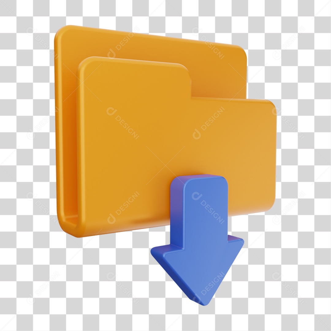 Elemento 3D Ícone de Download PNG Transparente