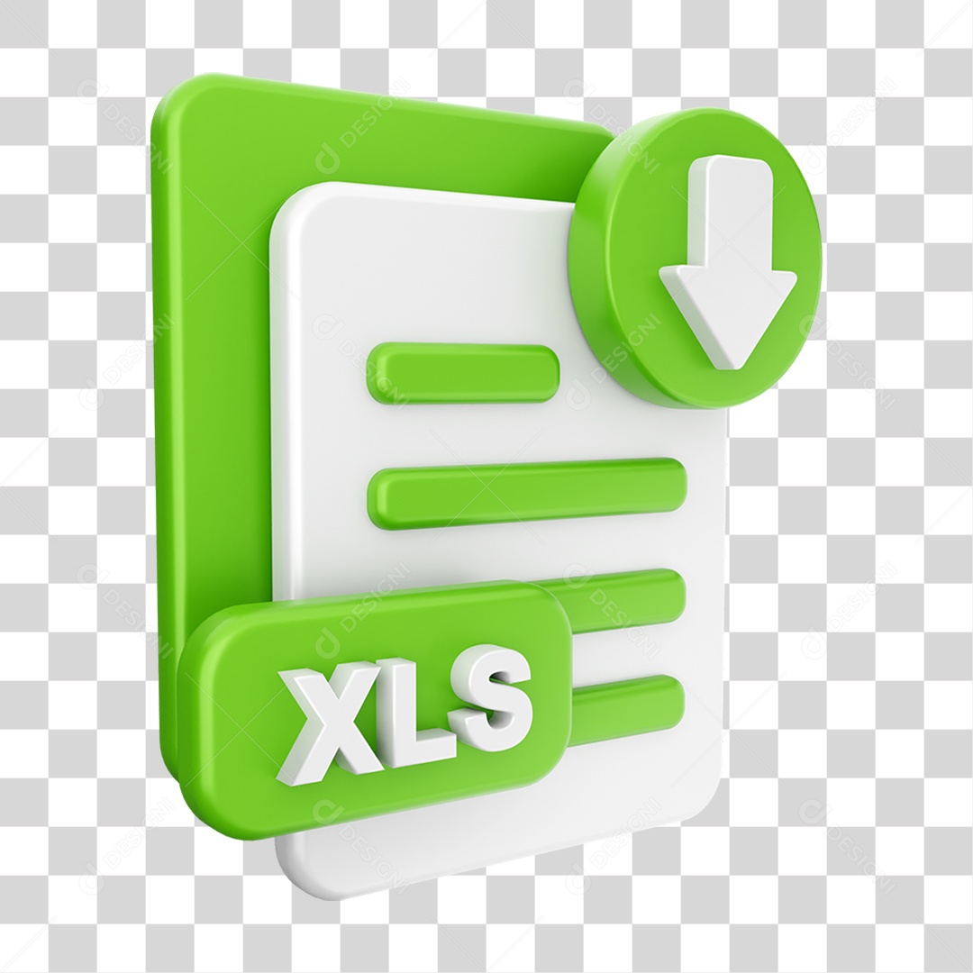 Elemento 3D Ícone de Download PNG Transparente