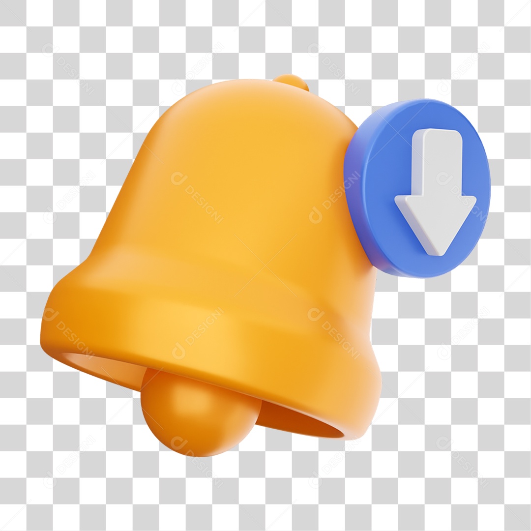 Elemento 3D Ícone de Download PNG Transparente