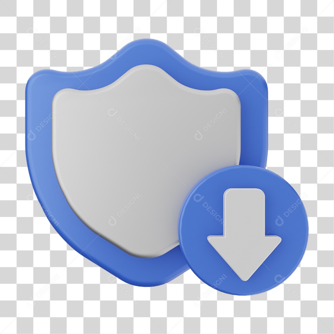 Elemento 3D Ícone de Download PNG Transparente