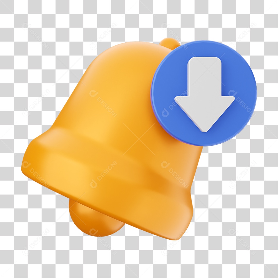 Elemento 3D Ícone de Download PNG Transparente