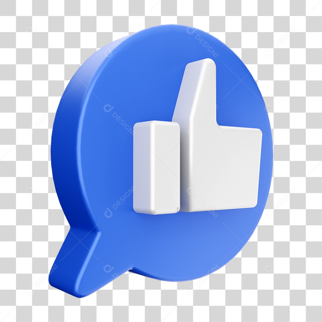 Elemento 3D Ícone de Mídia Social PNG Transparente