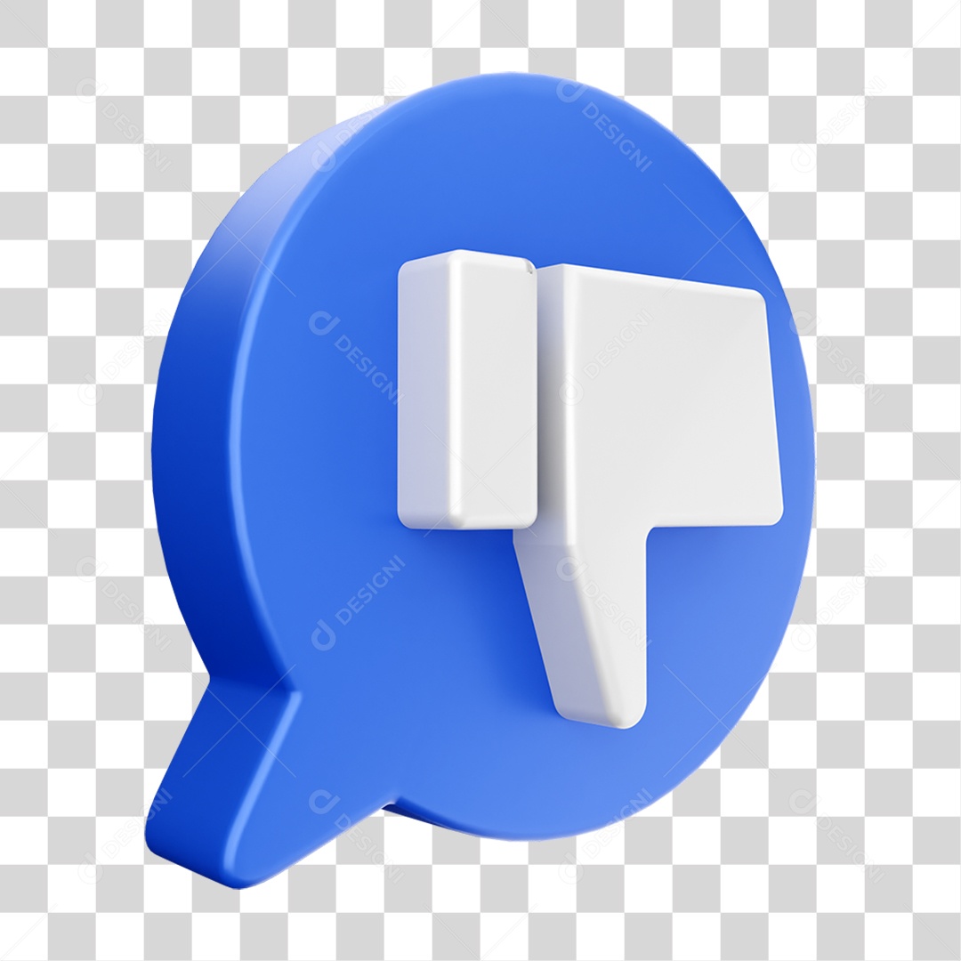 Elemento 3D Ícone de Mídia Social PNG Transparente