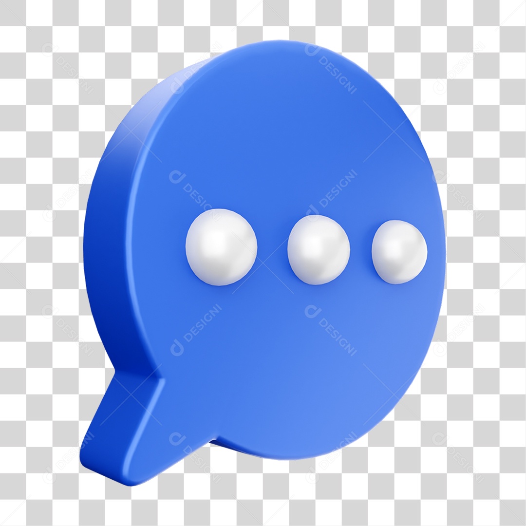 Elemento 3D Ícone de Mídia Social PNG Transparente