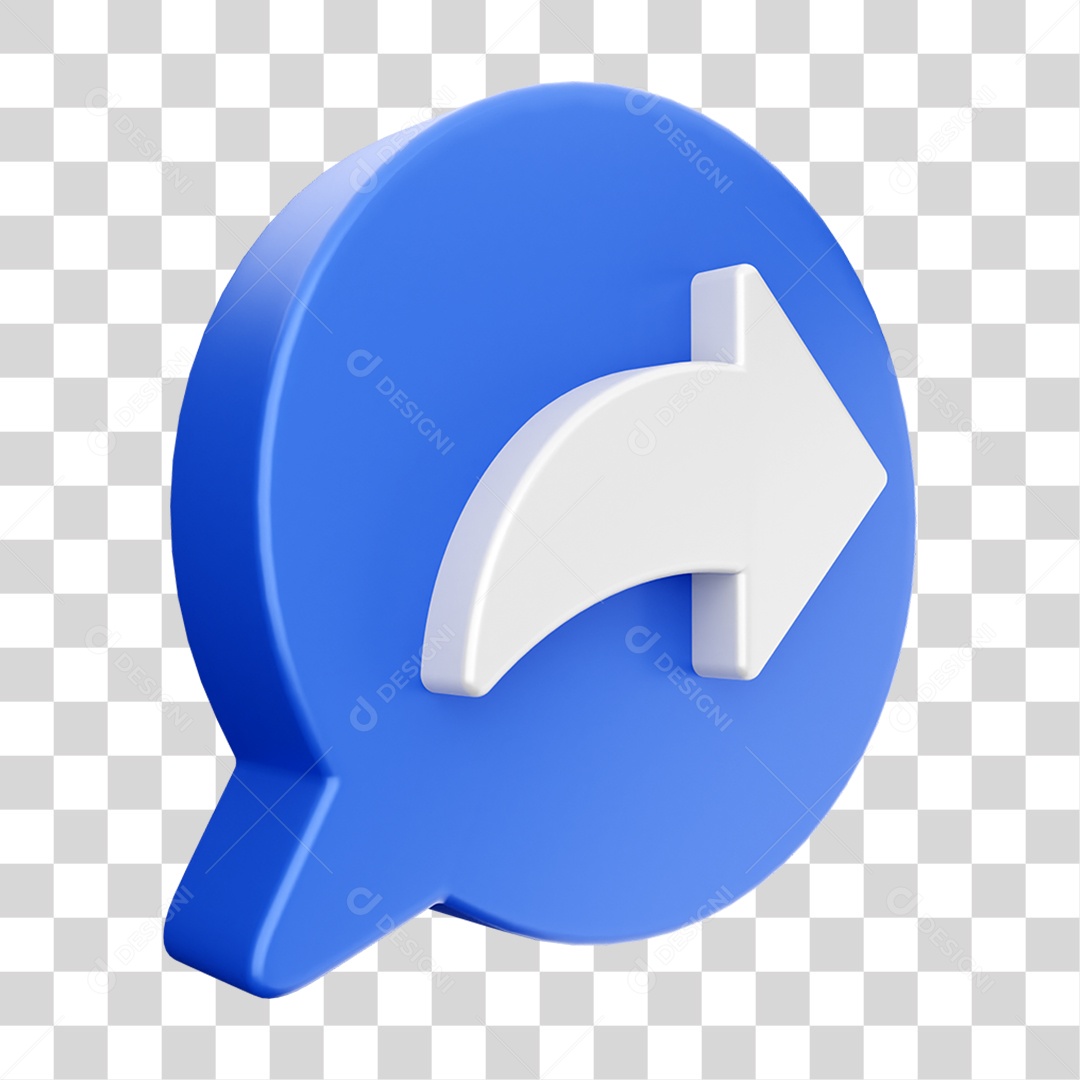 Elemento 3D Ícone de Mídia Social PNG Transparente