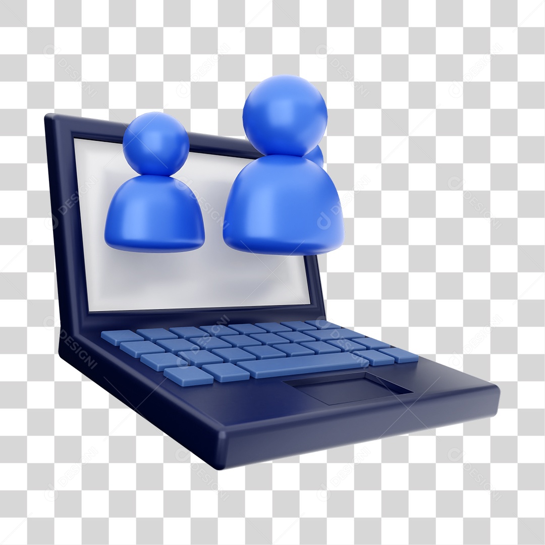 Elemento 3D Ícone de Mídia Social PNG Transparente