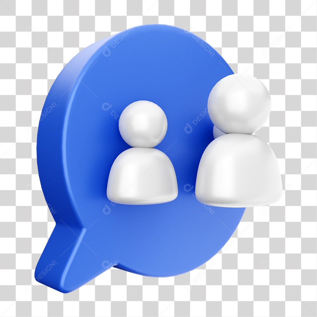 Elemento 3D Ícone de Mídia Social PNG Transparente