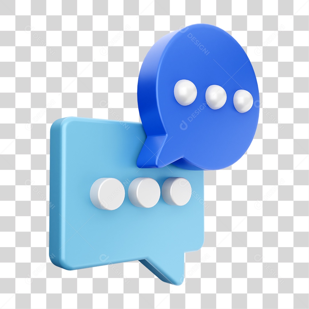 Elemento 3D Ícone de Mídia Social PNG Transparente