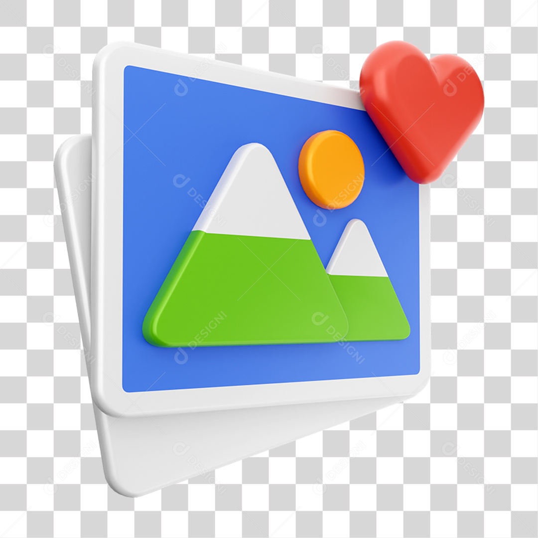 Elemento 3D Ícone de Mídia Social PNG Transparente