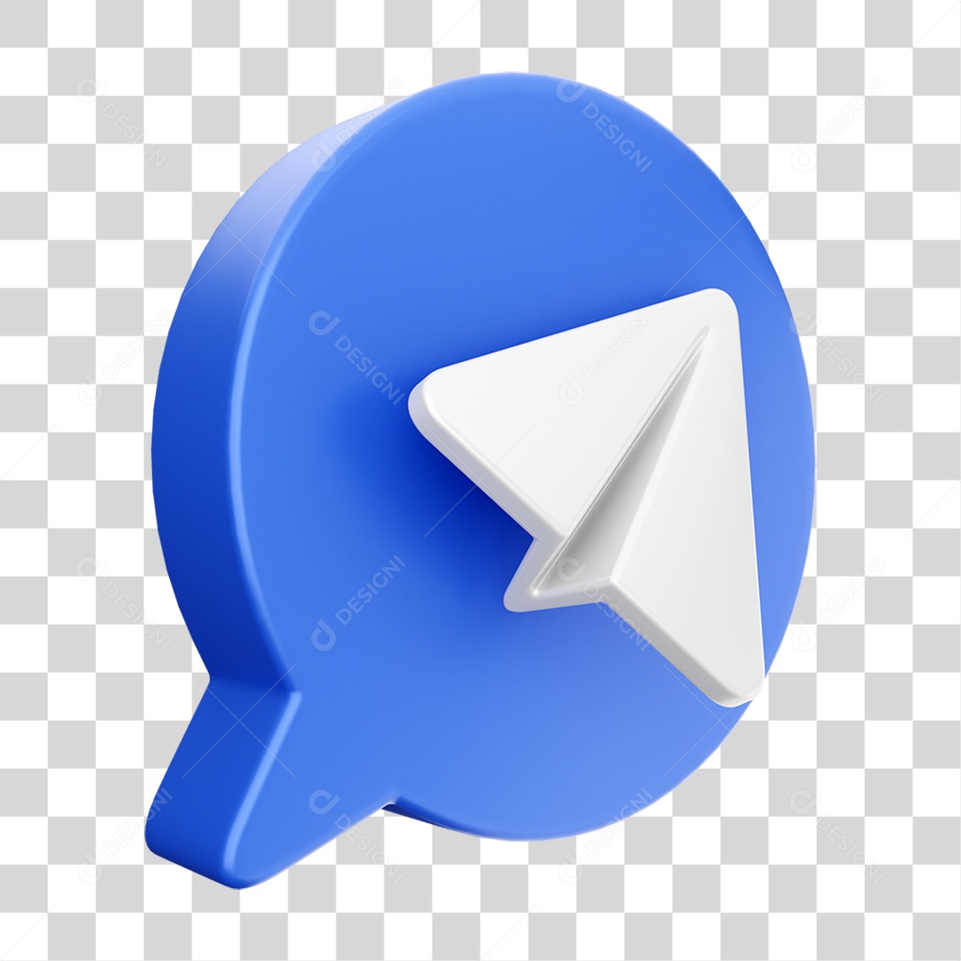 Elemento 3D Ícone de Mídia Social PNG Transparente