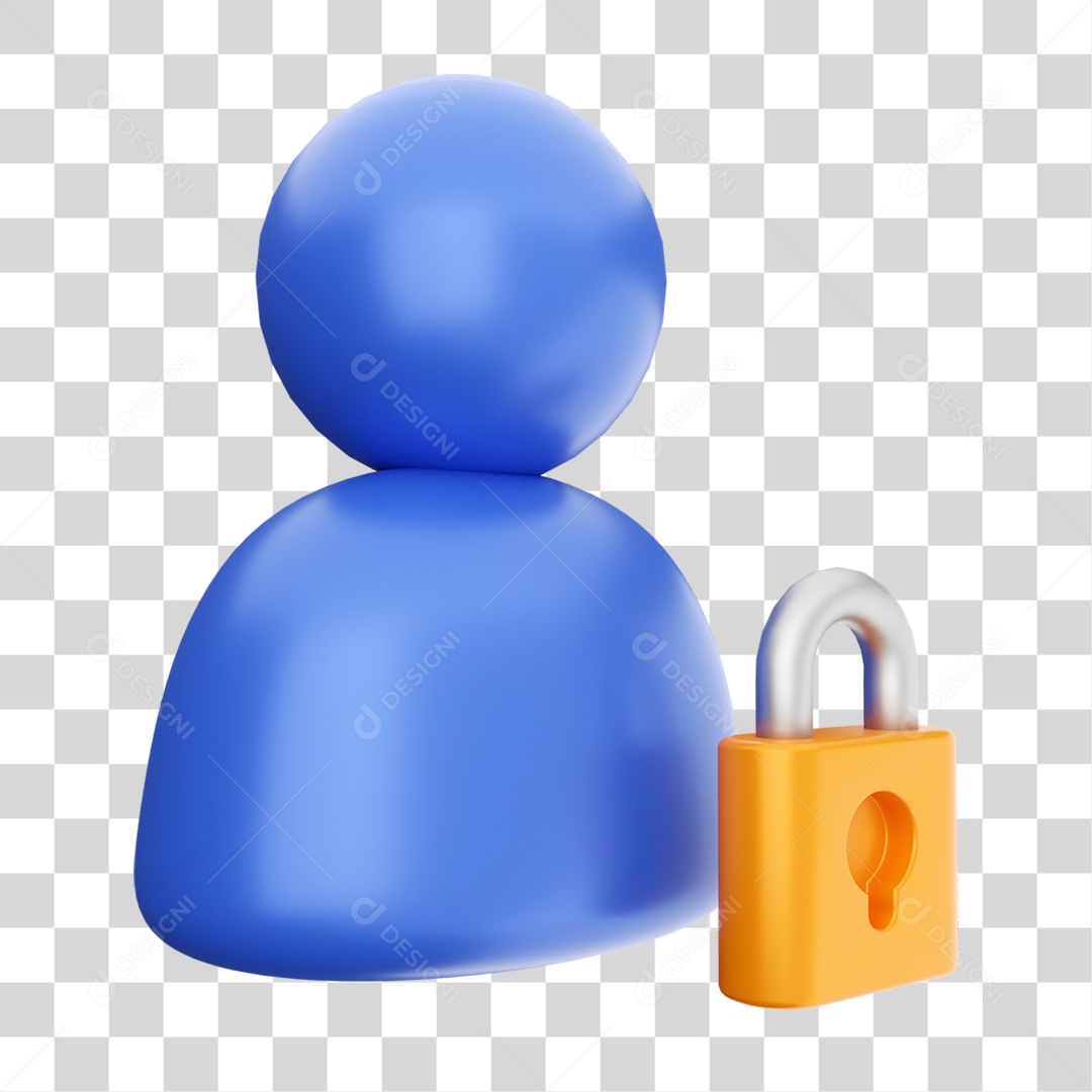 Elemento 3D Ícone de Mídia Social PNG Transparente