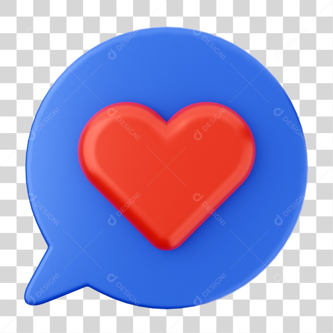 Elemento 3D Ícone de Mídia Social PNG Transparente