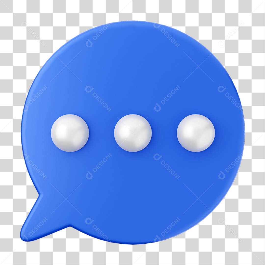 Elemento 3D Ícone de Mídia Social PNG Transparente