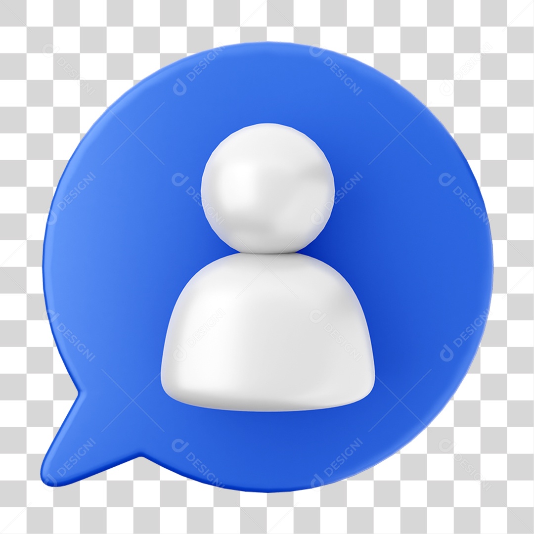 Elemento 3D Ícone de Mídia Social PNG Transparente