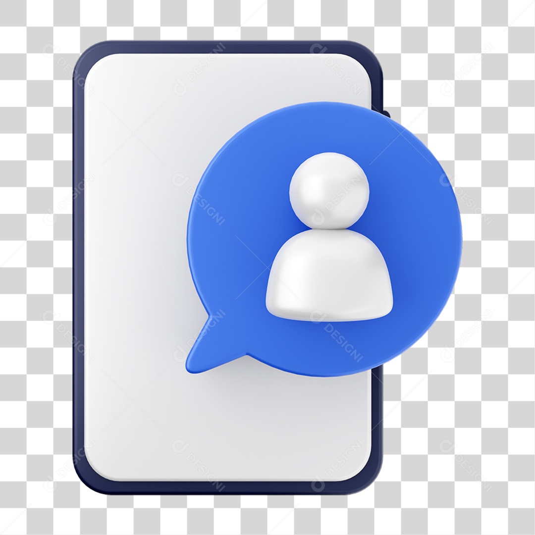 Elemento 3D Ícone de Mídia Social PNG Transparente