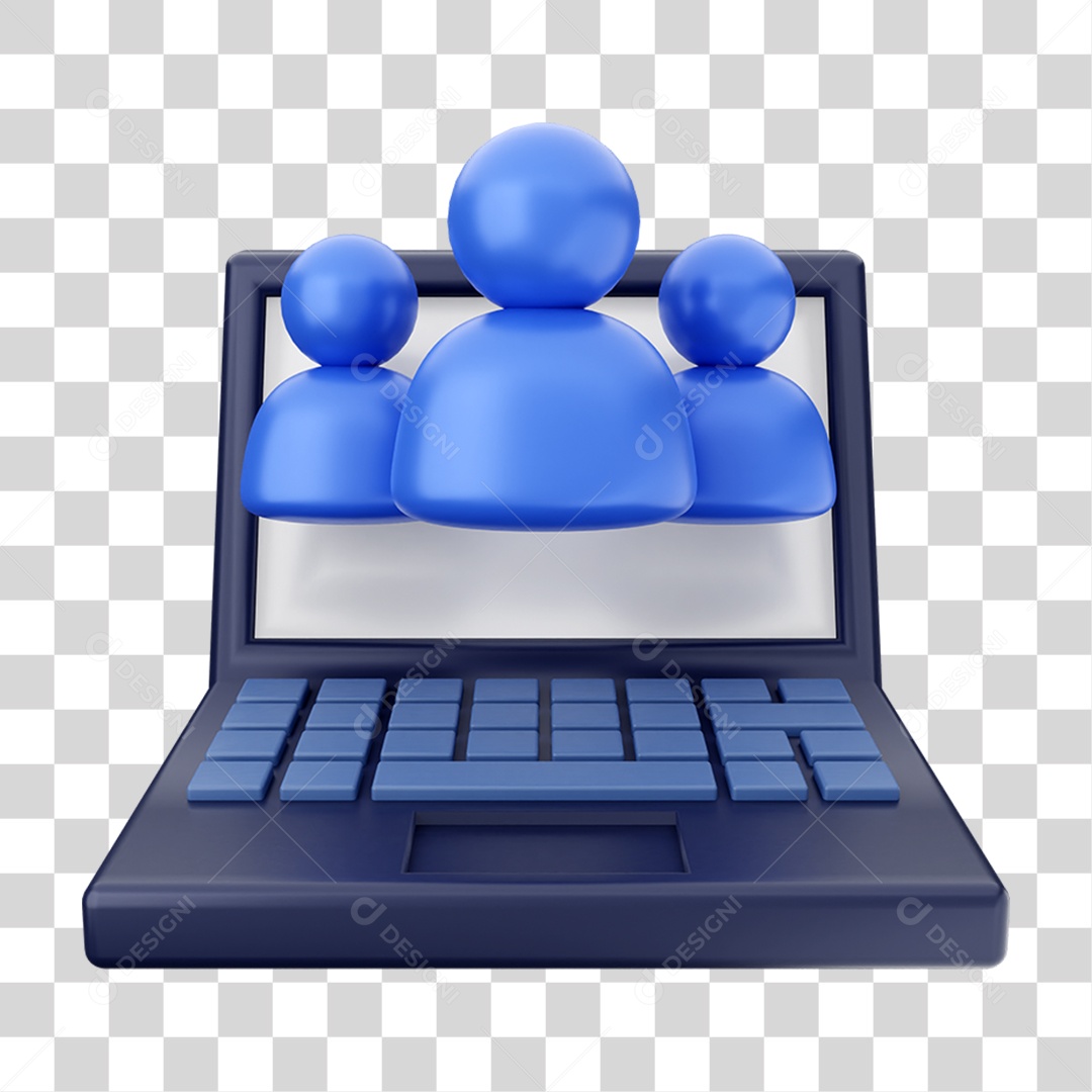 Elemento 3D Ícone de Mídia Social PNG Transparente