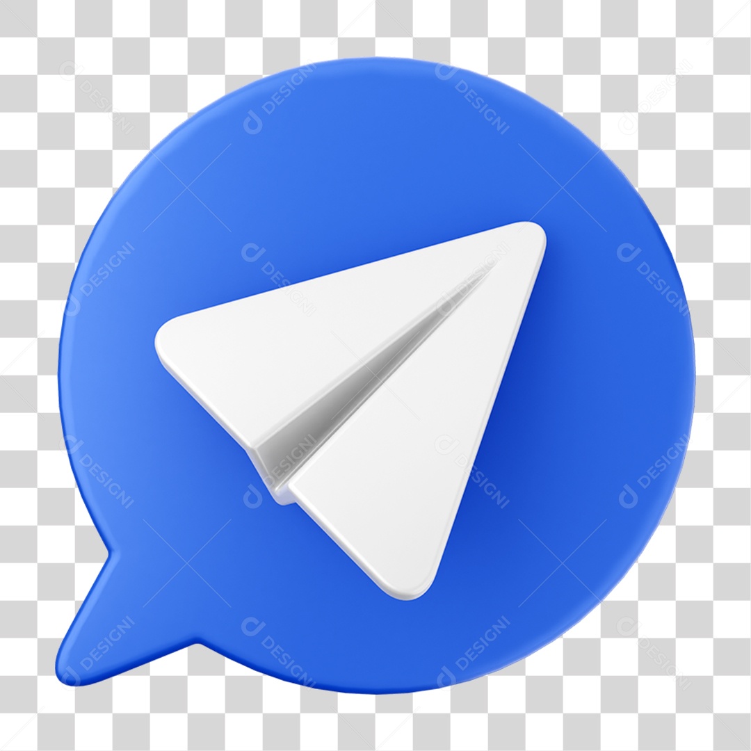 Elemento 3D Ícone de Mídia Social PNG Transparente