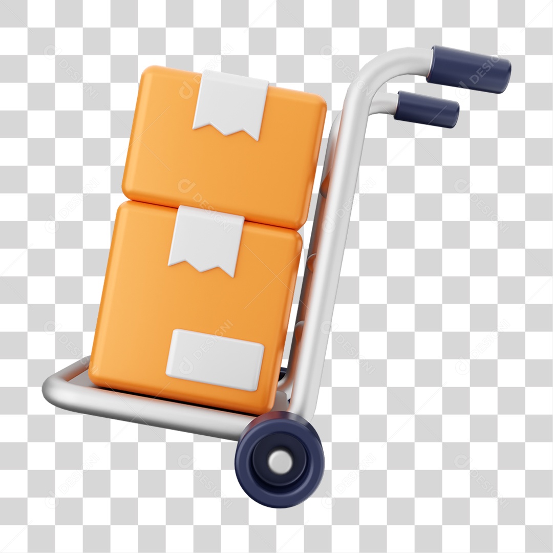 Elemento 3D Ícone de Compras On-line PNG Transparente