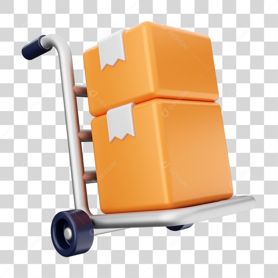 Elemento 3D Ícone de Compras On-line PNG Transparente