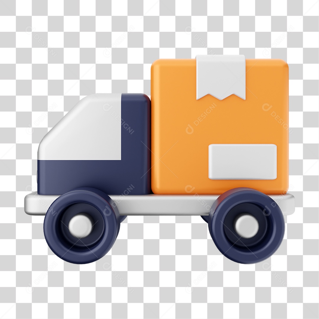 Elemento 3D Ícone de Compras On-line PNG Transparente