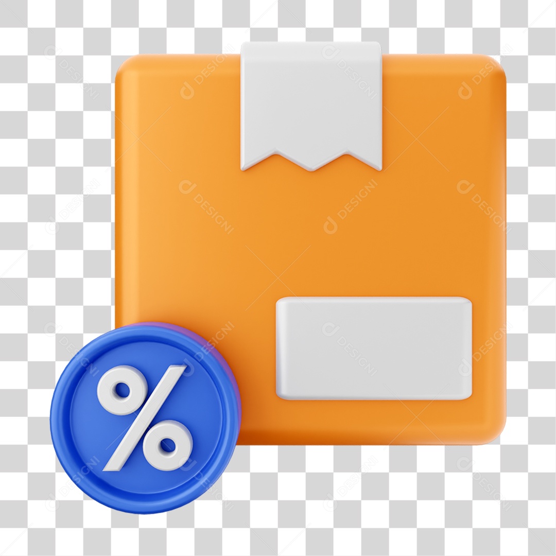 Elemento 3D Ícone de Compras On-line PNG Transparente