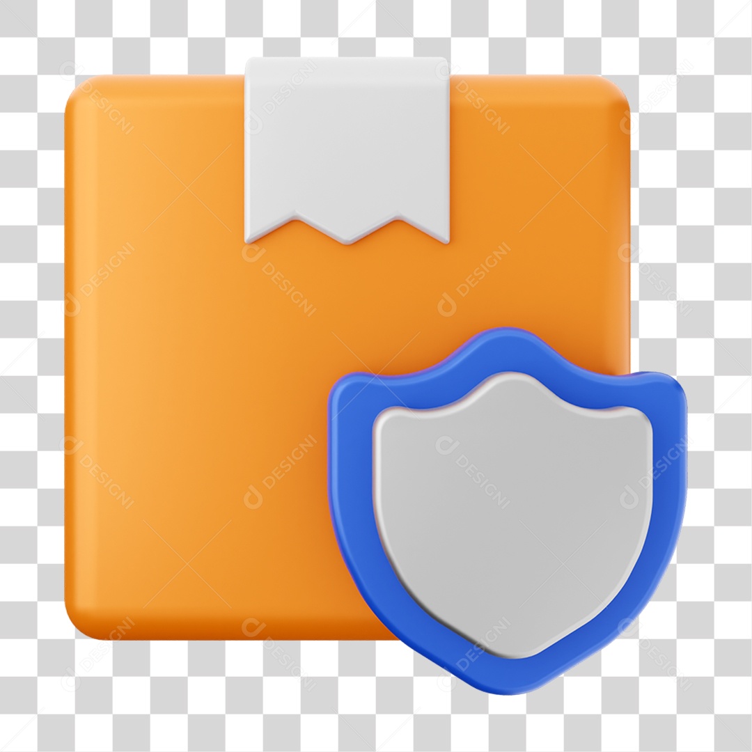 Elemento 3D Ícone de Compras On-line PNG Transparente