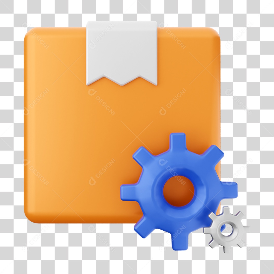 Elemento 3D Ícone de Compras On-line PNG Transparente