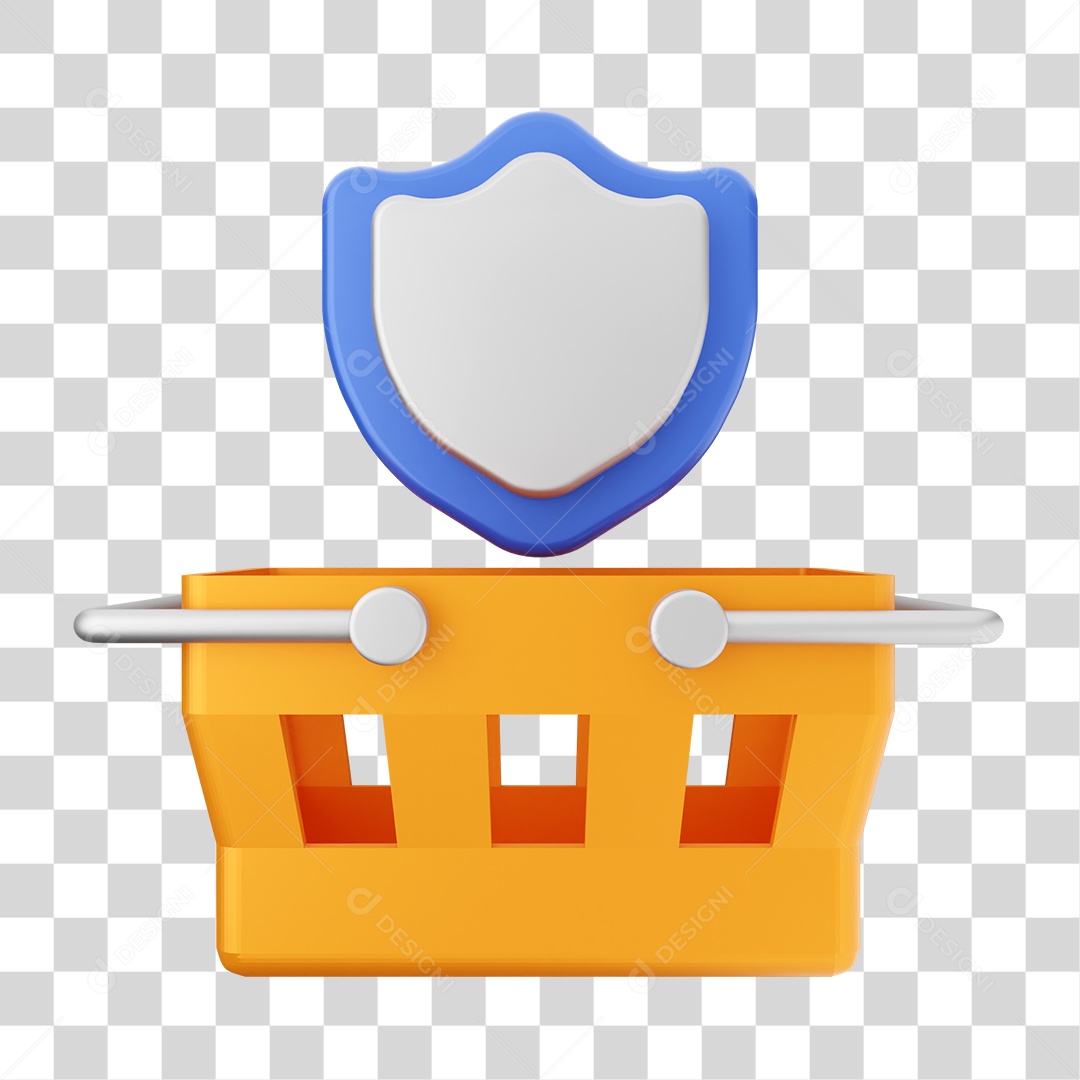 Elemento 3D Ícone de Compras On-line PNG Transparente