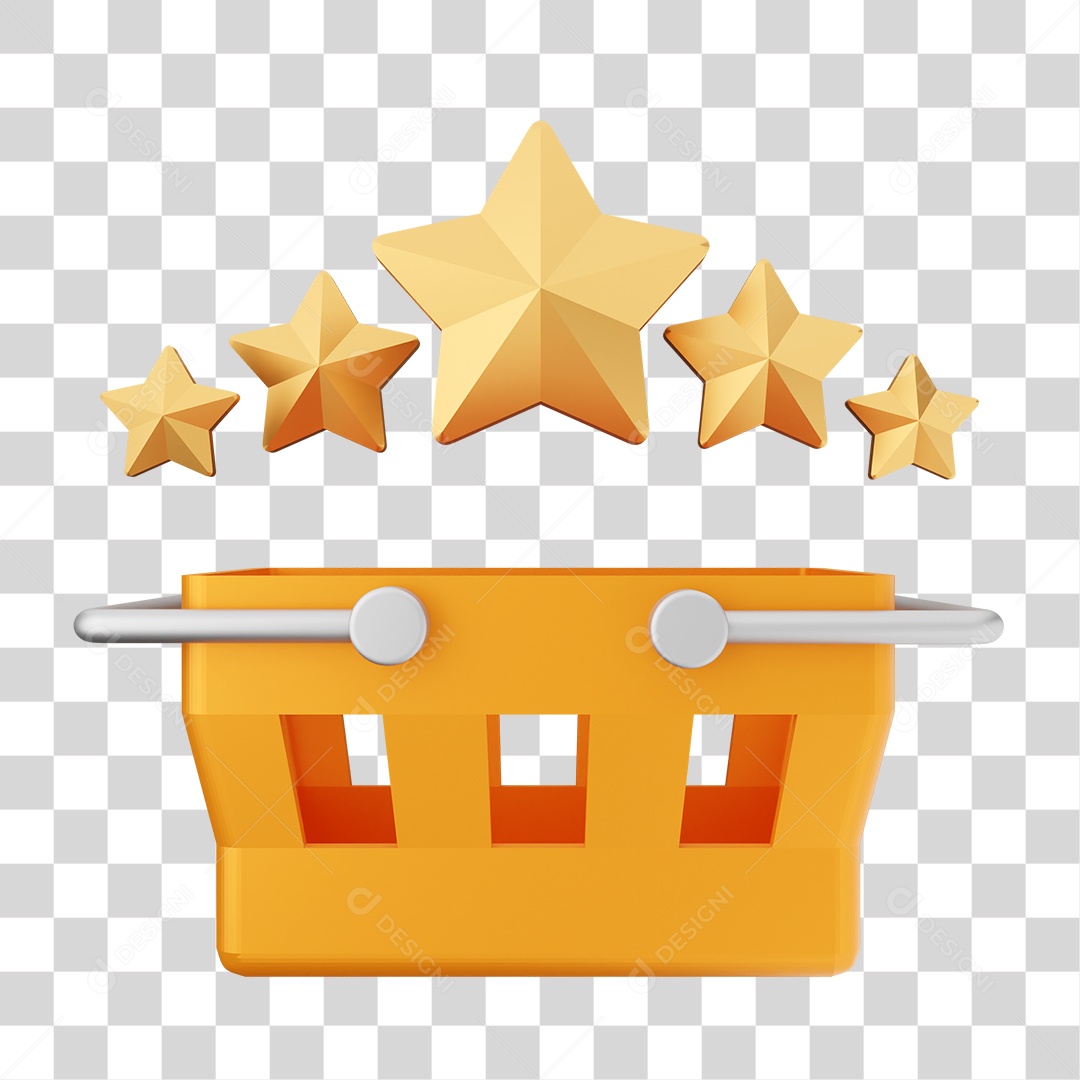 Elemento 3D Ícone de Compras On-line PNG Transparente