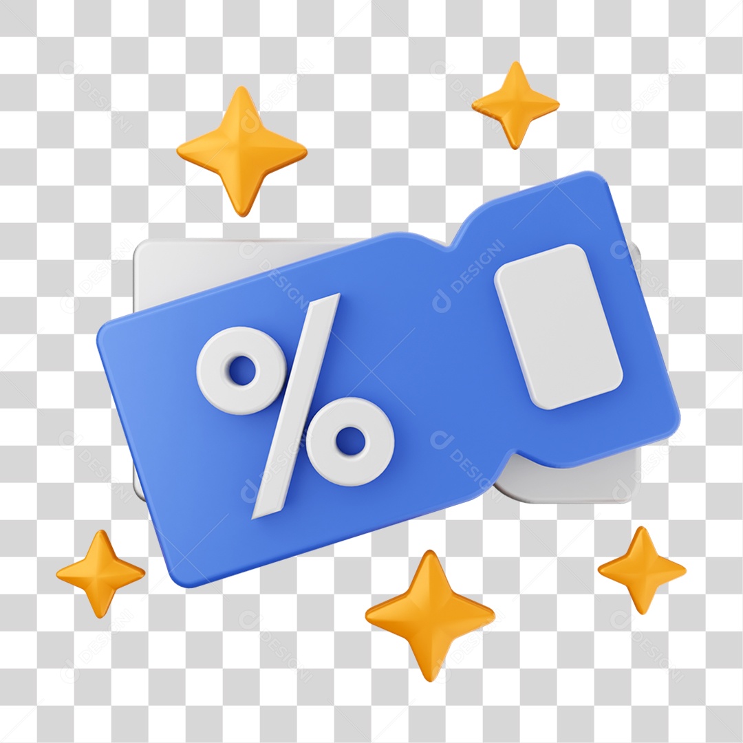 Elemento 3D Ícone de Compras On-line PNG Transparente