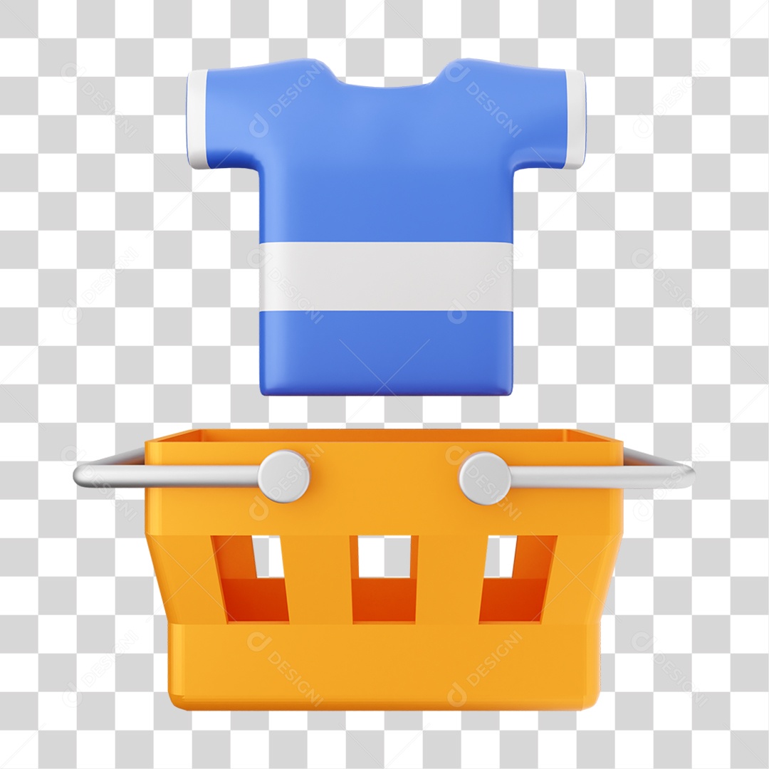 Elemento 3D Ícone de Compras On-line PNG Transparente