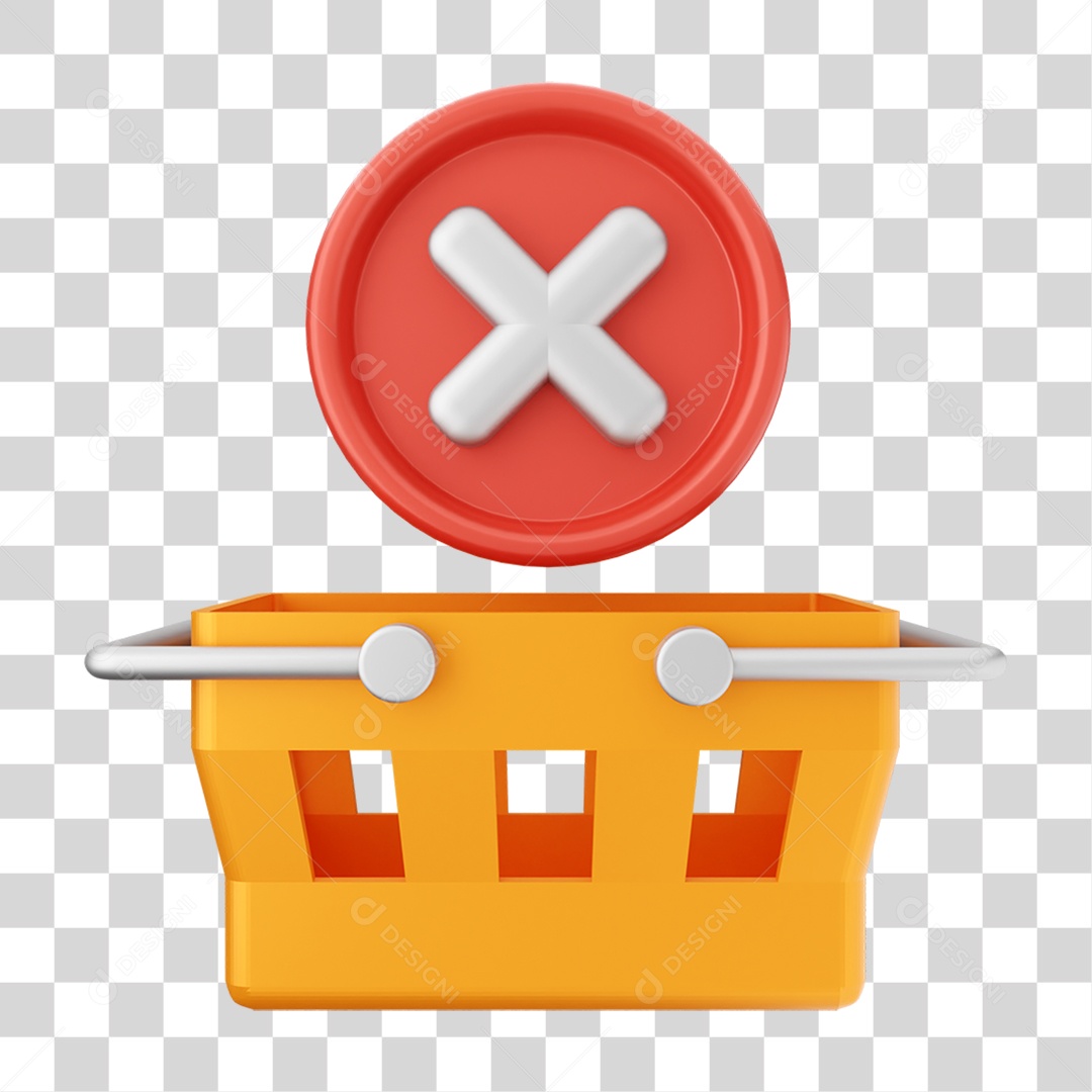 Elemento 3D Ícone de Compras On-line PNG Transparente