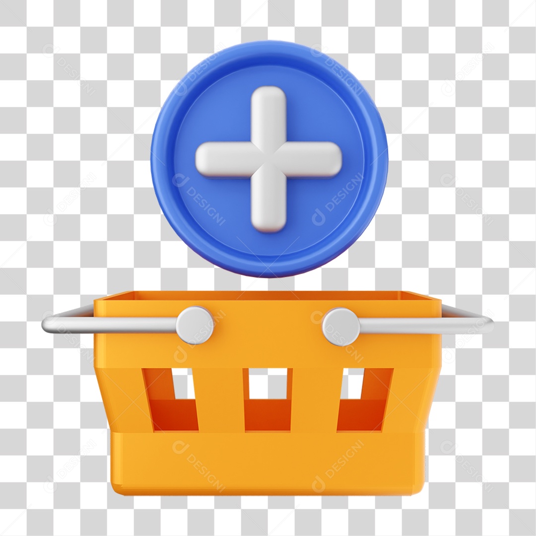 Elemento 3D Ícone de Compras On-line PNG Transparente