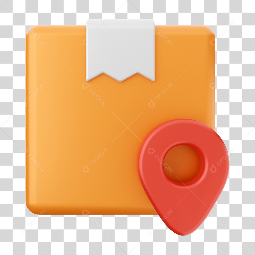 Elemento 3D Ícone de Compras On-line PNG Transparente